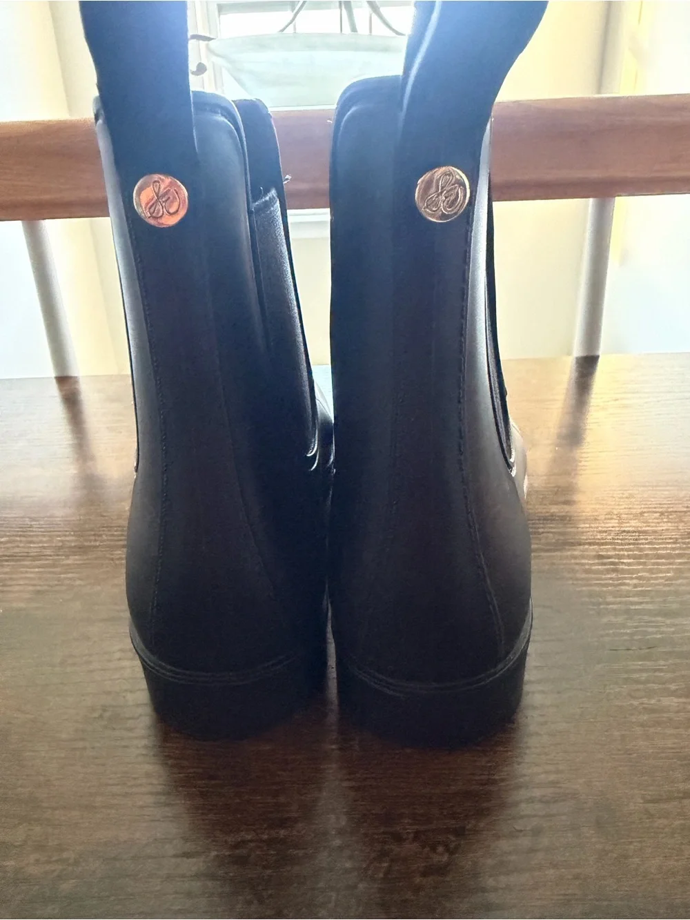 Sam Edelman Black Chelsea Rain Booties